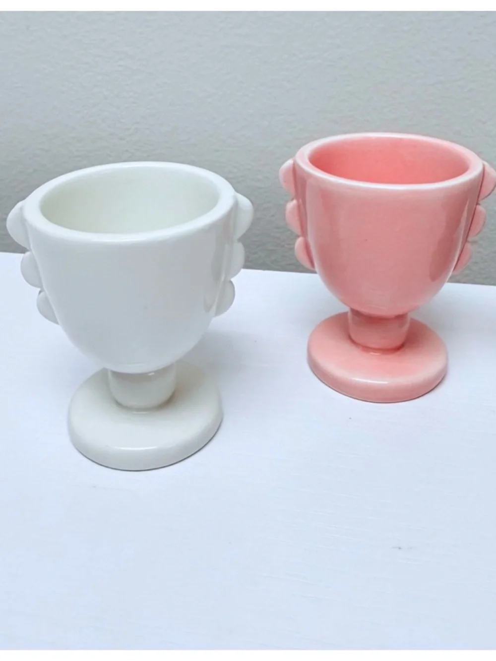 Full Set of Four Colorful Ceramic Egg Cups, 2026, Target Bullseye’s Playground